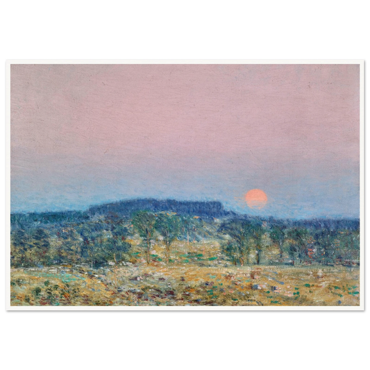 September Moonrise (1900) Art Print | Childe Hassam - Framed Poster - 30x40 cm / 12x16″ - Black frame