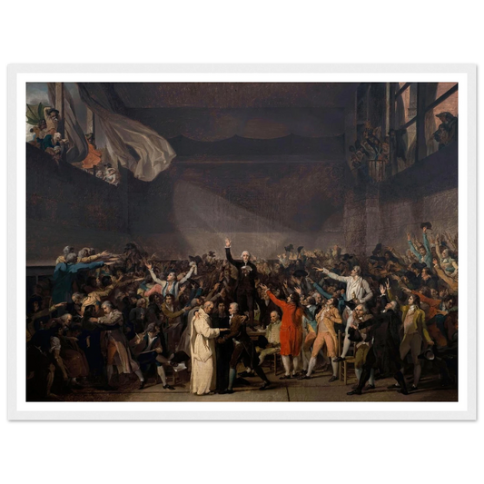 Serment Du Jeu De Paume, Le 20 Juin 1789 (1791) Art Print | Jacques Louis David - Framed Poster - 30x40 cm / 12x16″ - Black frame