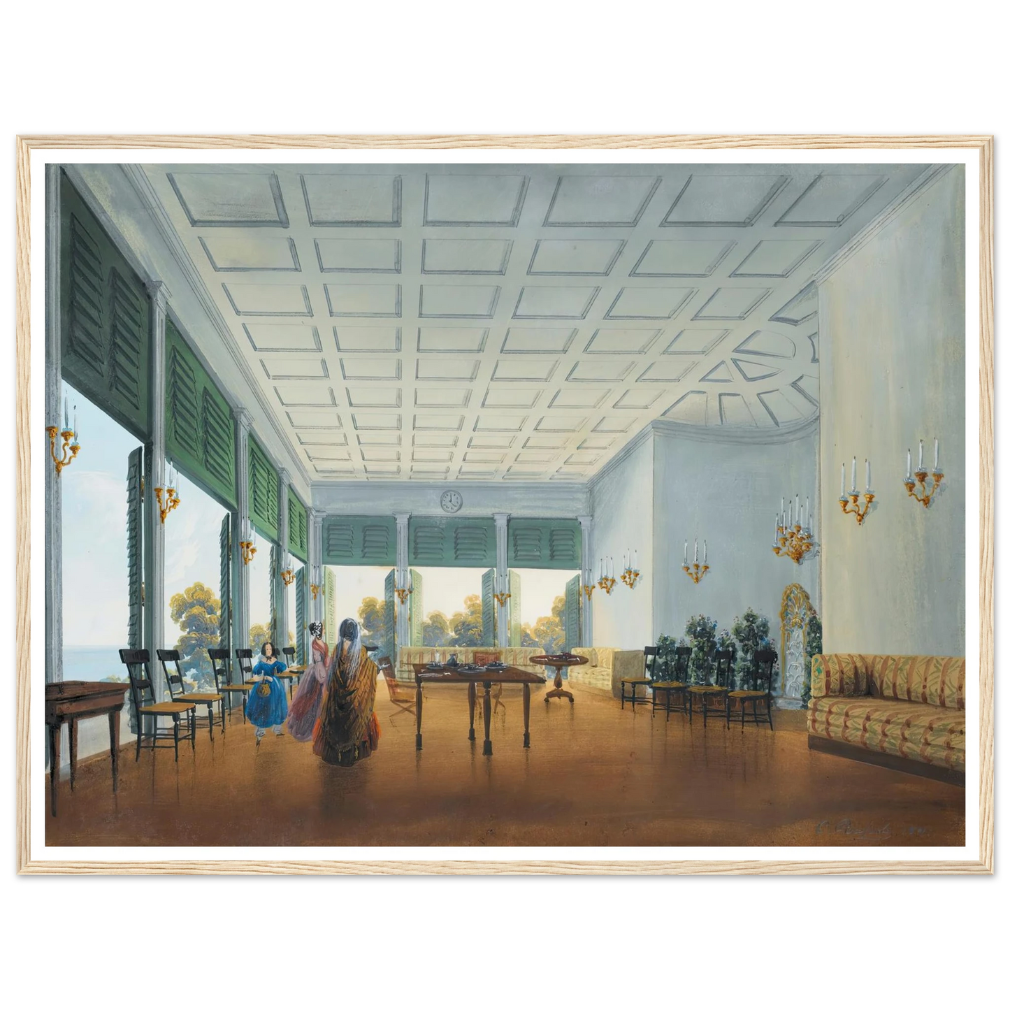 Seven Views Of Miskhor In The Crimea Ii (1841-1842) Art Print | Carlo Bossoli - Framed Poster - 30x40 cm / 12x16″ - Black frame