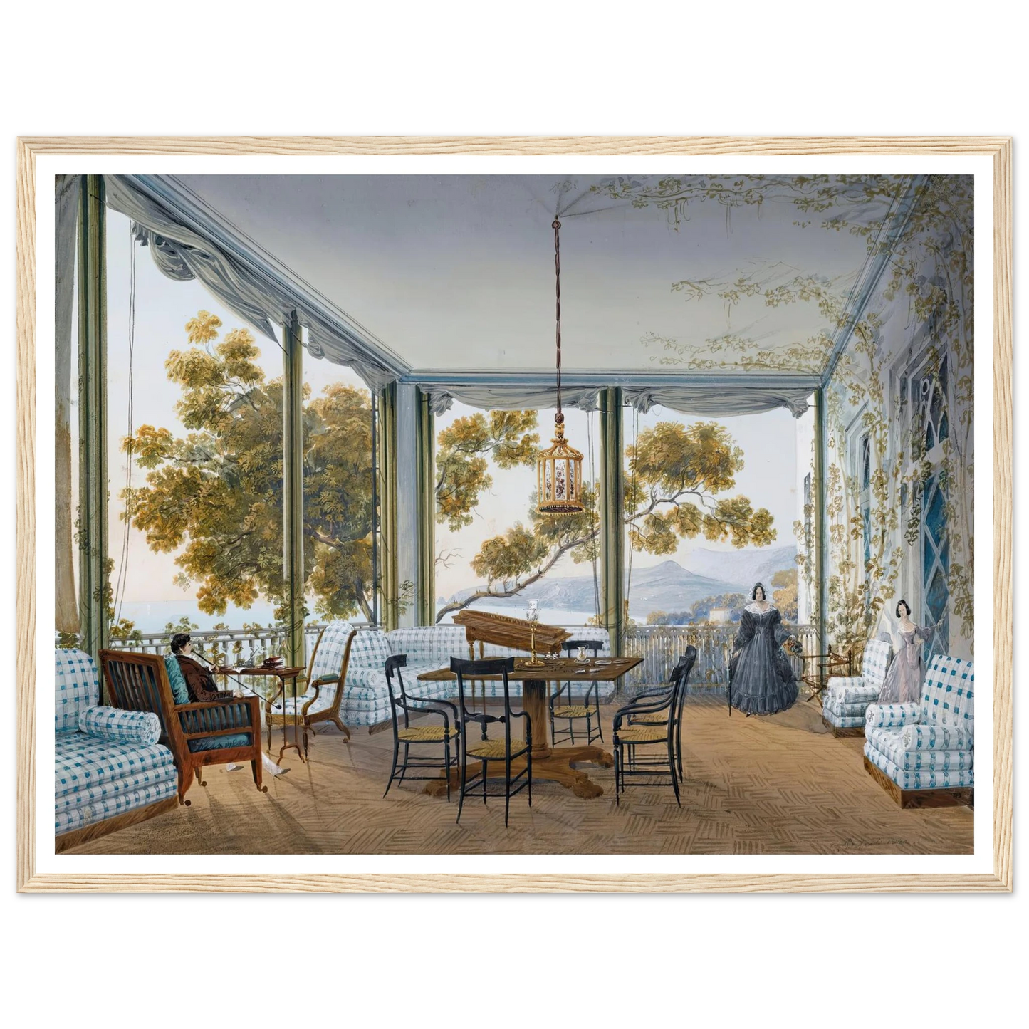 Seven Views Of Miskhor In The Crimea Iv (1841-1842) Art Print | Carlo Bossoli - Framed Poster - 30x40 cm / 12x16″ - Black frame