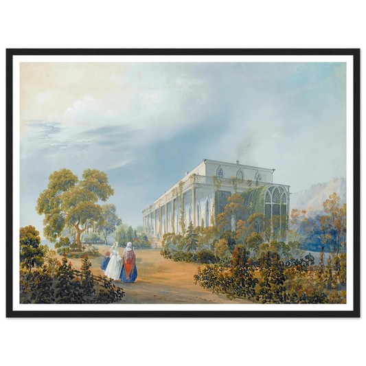 Seven Views Of Miskhor In The Crimea V (1841-1842) Art Print | Carlo Bossoli - Framed Poster - 30x40 cm / 12x16″ - Black frame