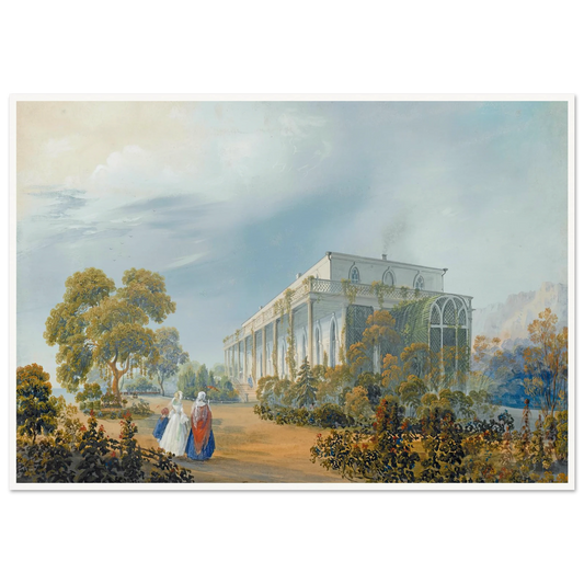 Seven Views Of Miskhor In The Crimea V (1841-1842) Art Print | Carlo Bossoli - Framed Poster - 30x40 cm / 12x16″ - Black frame