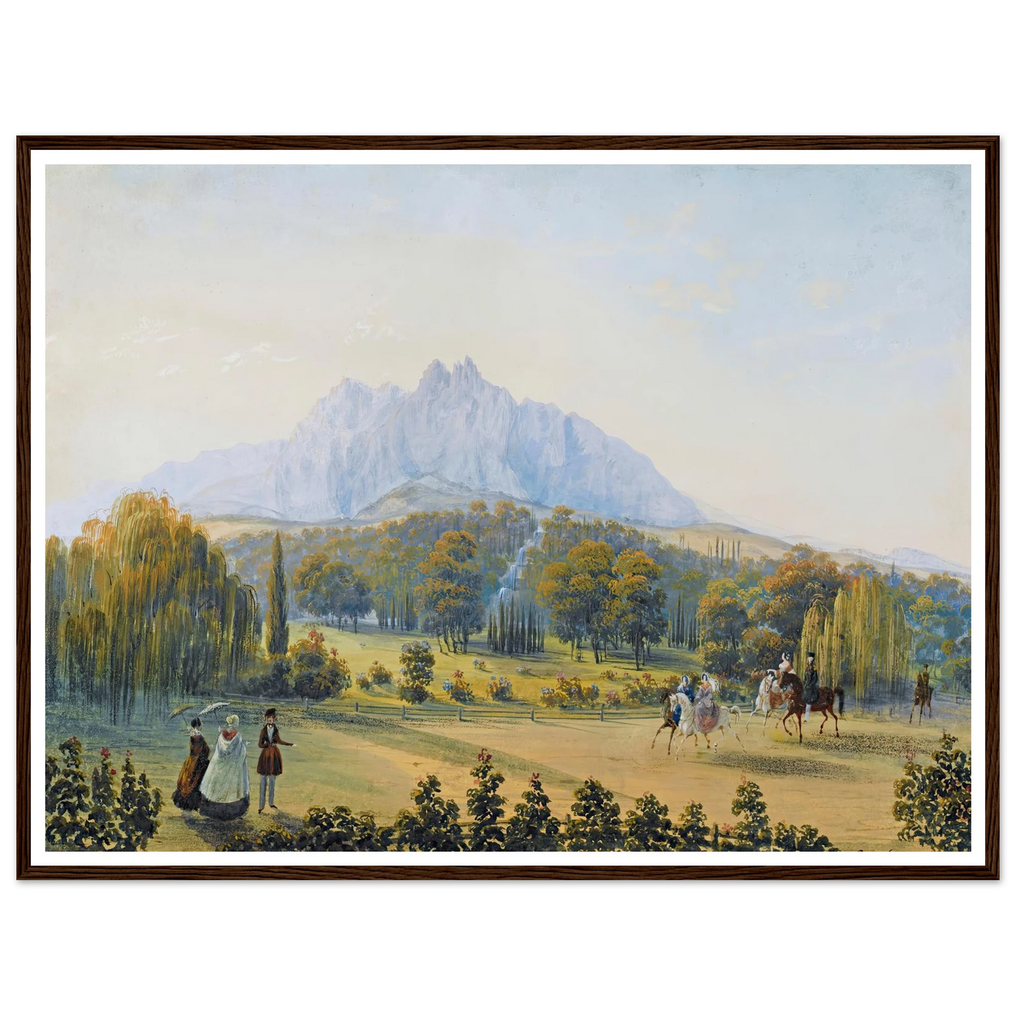 Seven Views Of Miskhor In The Crimea Vi (1841-1842) Art Print | Carlo Bossoli - Framed Poster - 30x40 cm / 12x16″ - Black frame