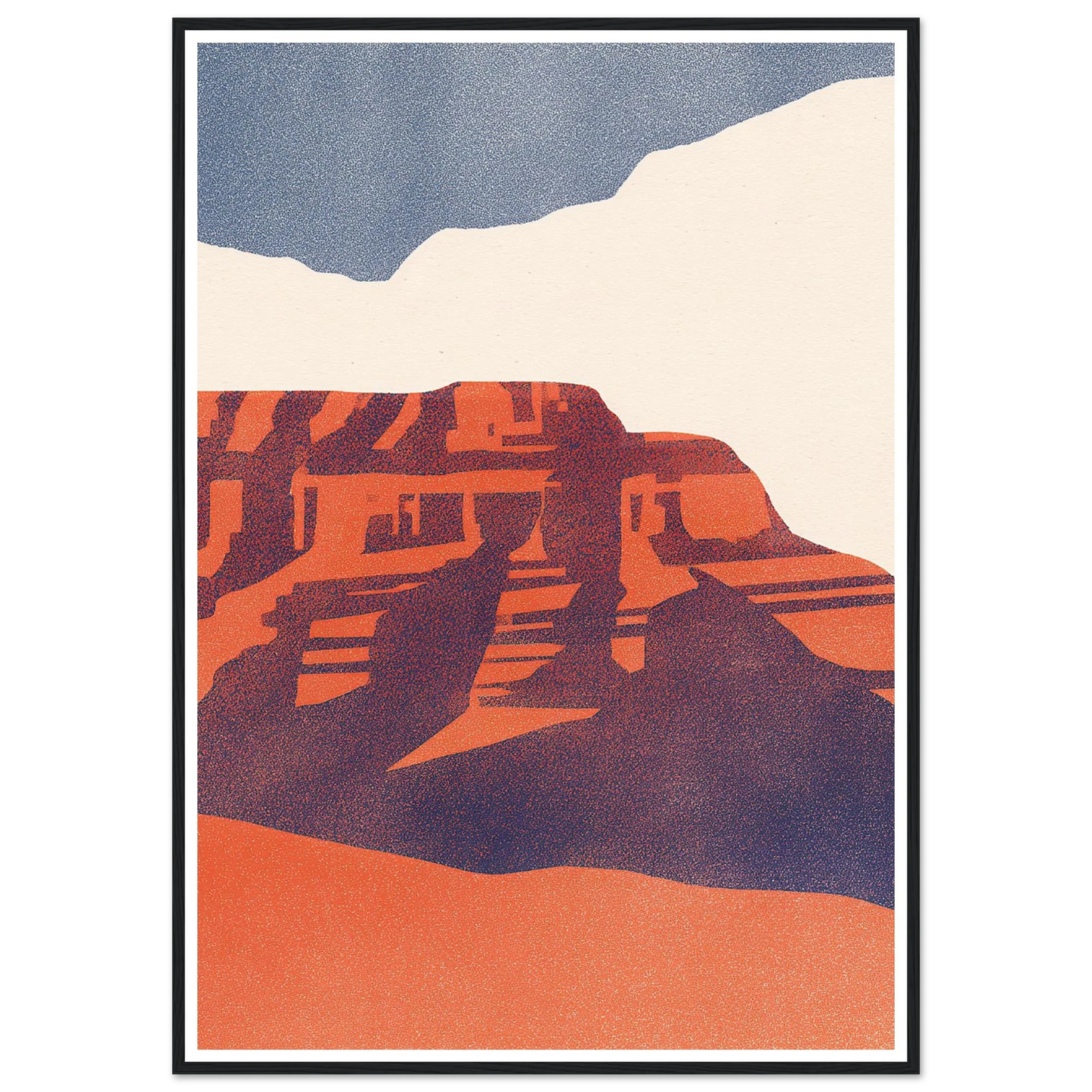 Shadow of The Ancient Rim - Framed Poster - 30x40 cm / 12x16″ - Black frame