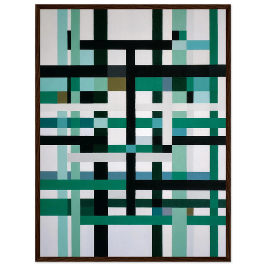 Sharp Color Geometry - Framed Poster - 30x40 cm / 12x16″ - Black frame