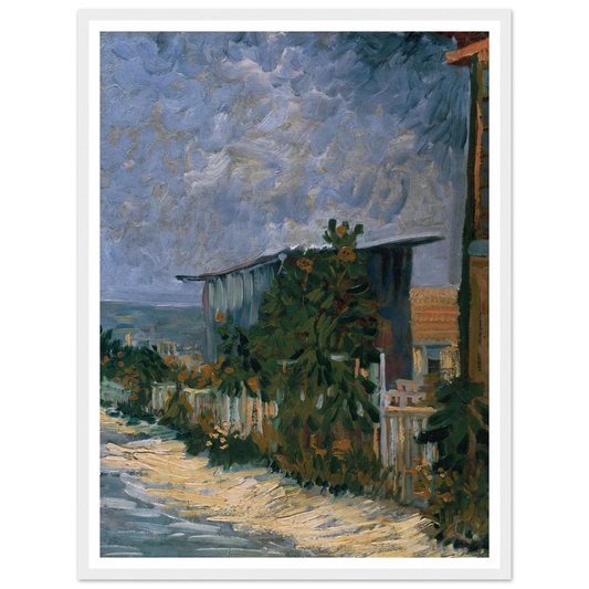 Shelter on Montmartre (1887) Art Print | Vincent van Gogh - Framed Poster - 30x40 cm / 12x16″ - Black frame
