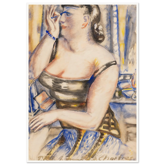 Sich schminkende Diva (1943) Art Print | Paul Kleinschmidt - Framed Poster - 30x40 cm / 12x16″ - Black frame