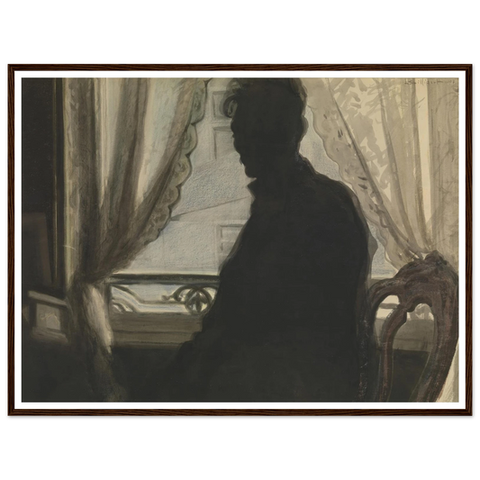 Silhouet van de schilder (1907) Art Print | Leon Spilliaert - Framed Poster - 30x40 cm / 12x16″ - Black frame