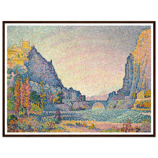 Sisteron (1902) Art Print | Paul Signac - Framed Poster - 30x40 cm / 12x16″ - Black frame