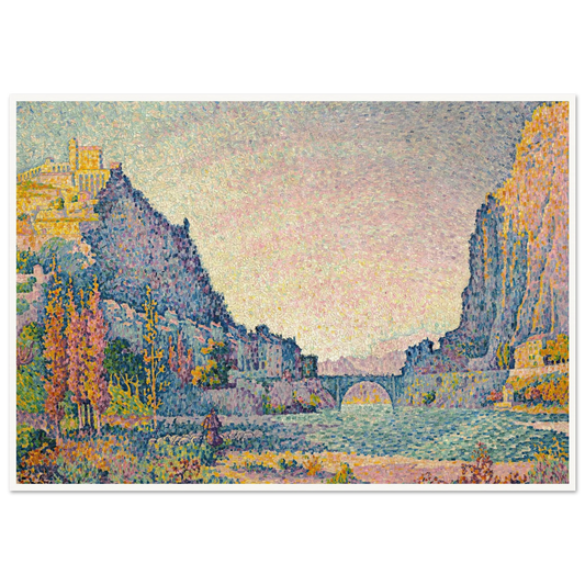 Sisteron (1902) Art Print | Paul Signac - Framed Poster - 30x40 cm / 12x16″ - Black frame