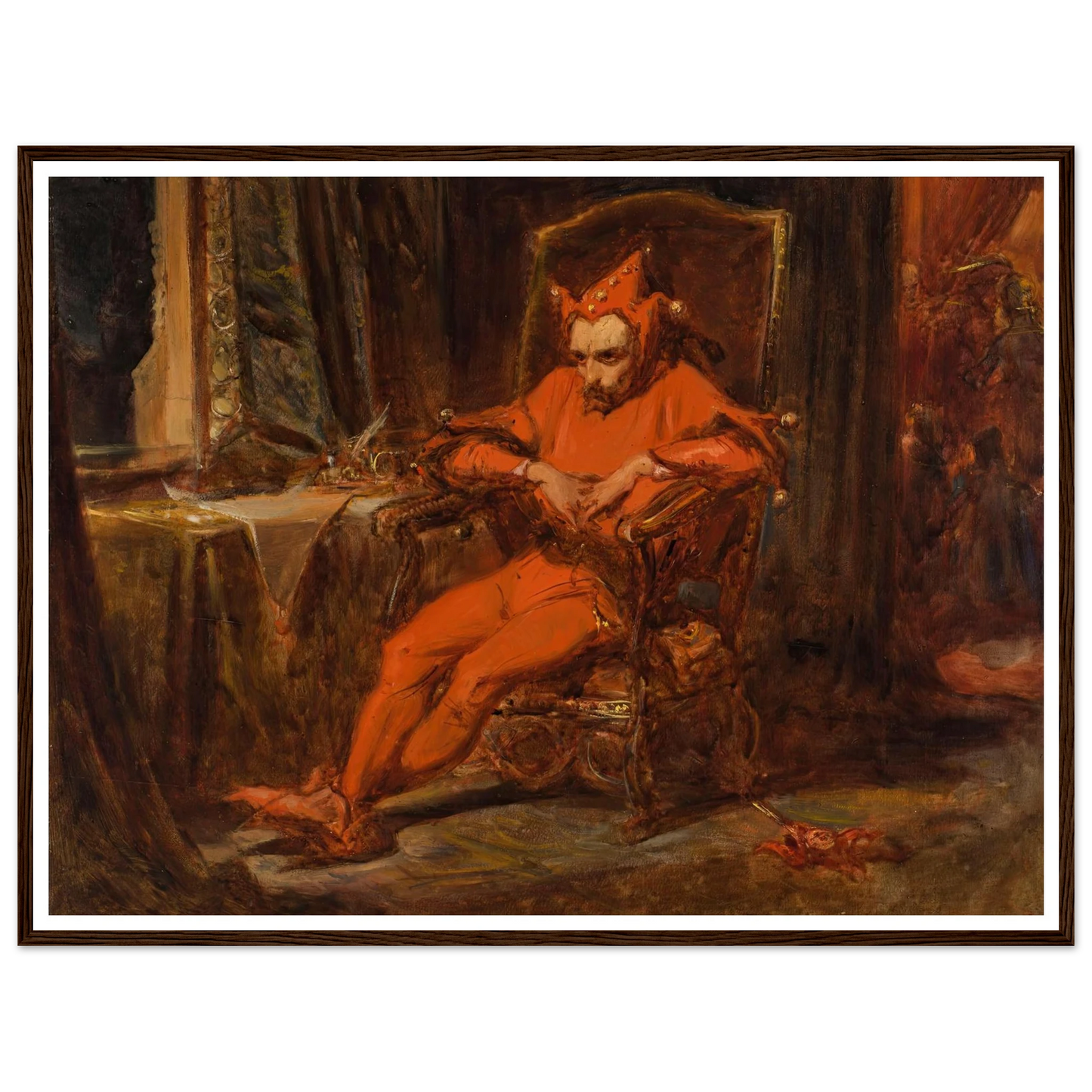 Sketch for “Stańczyk” (1861) Art Print | Jan Matejko - Framed Poster - 30x40 cm / 12x16″ - Black frame