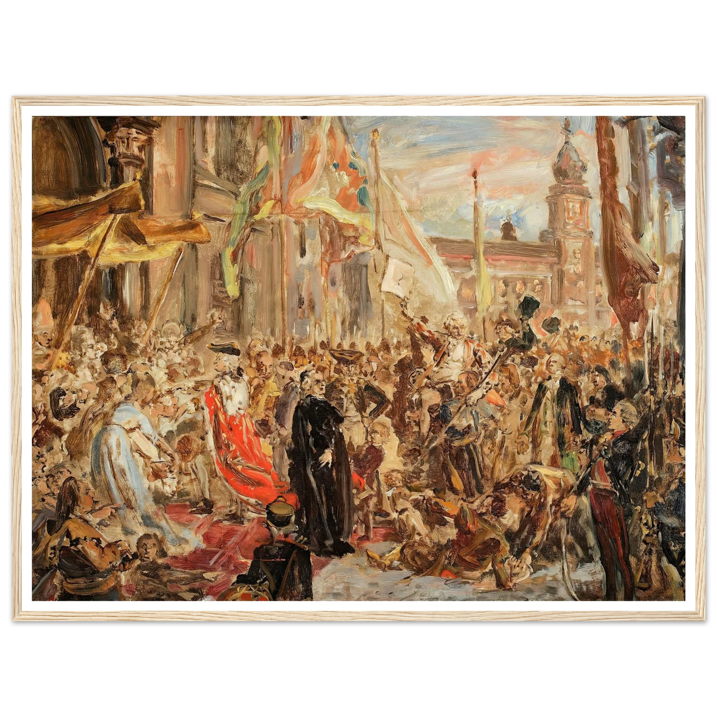 Sketch for the painting “Constitution of the 3 May” (1890) Art Print | Jan Matejko - Framed Poster - 30x40 cm / 12x16″ - Black frame
