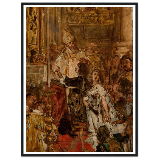 Śluby Jana Kazimierza (1889) Art Print | Jan Matejko - Framed Poster - 30x40 cm / 12x16″ - Black frame