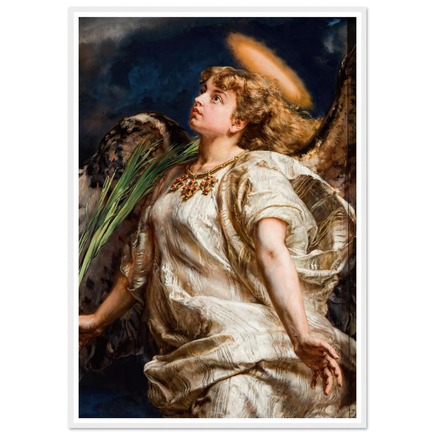 Song – study for the painting of Joan of Arc (1886) Art Print | Jan Matejko - Framed Poster - 30x40 cm / 12x16″ - Black frame
