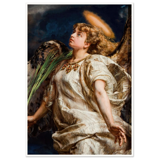 Song – study for the painting of Joan of Arc (1886) Art Print | Jan Matejko - Framed Poster - 30x40 cm / 12x16″ - Black frame