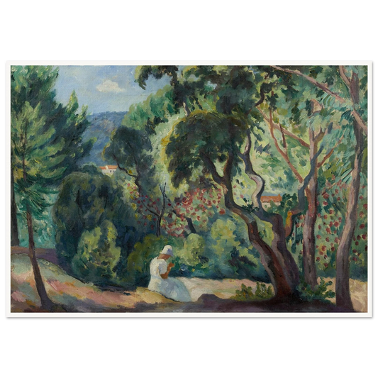 Sous-bois à la Moutte, Saint-Tropez (1921) Art Print | Henri Manguin - Framed Poster - 30x40 cm / 12x16″ - Black frame