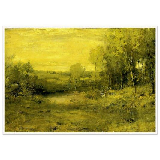Spring Art Print | Alexander Helwig Wyant - Framed Poster - 30x40 cm / 12x16″ - Black frame