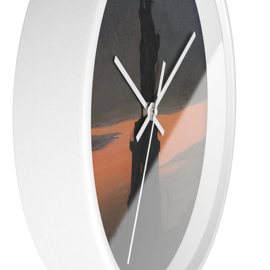 Statue of Liberty Wall Clock | U.S. Information Agency - White - White Base - 10"