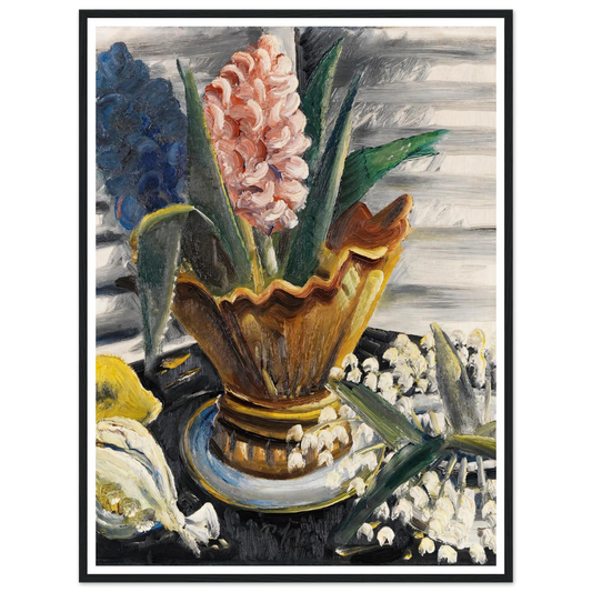 Stillleben mit Maiglöckchen (1930) Art Print | Paul Kleinschmidt - Framed Poster - 30x40 cm / 12x16″ - Black frame