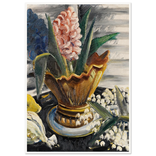 Stillleben mit Maiglöckchen (1930) Art Print | Paul Kleinschmidt - Framed Poster - 30x40 cm / 12x16″ - Black frame