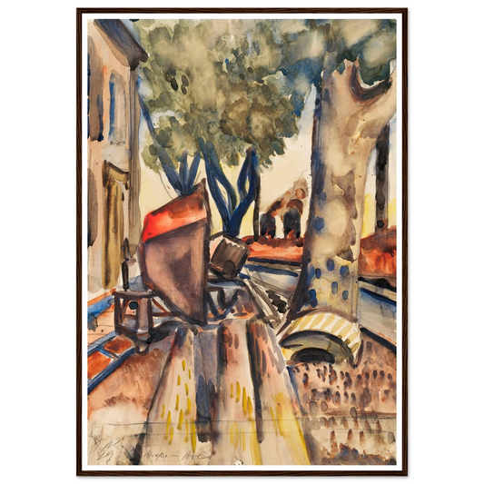 Straße in Arles (1929) Art Print | Paul Kleinschmidt - Framed Poster - 30x40 cm / 12x16″ - Black frame