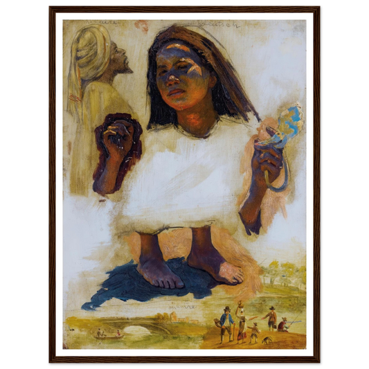 Studies Of Heads, Feet And Hands Art Print | Ludwig Deutsch - Framed Poster - 30x40 cm / 12x16″ - Black frame