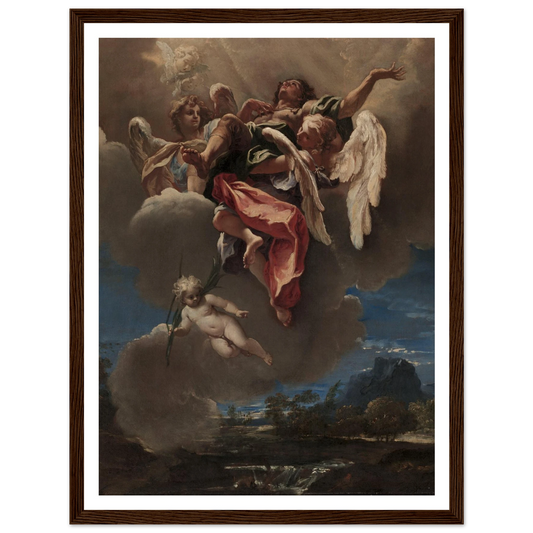 Study for ‘An Apotheosis of a Saint’ (for San Bernardino dei Morti, Milan) (c. 1695) Art Print | Sebastiano Ricci - Framed Poster - 30x40 cm / 12x16″ - Black frame