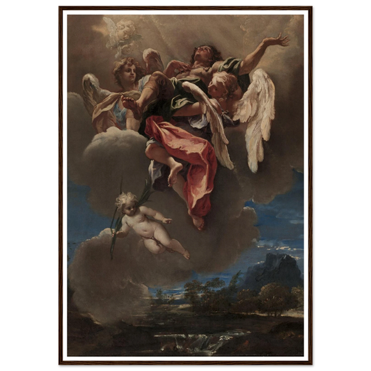 Study for ‘An Apotheosis of a Saint’ (for San Bernardino dei Morti, Milan) (c. 1695) Art Print | Sebastiano Ricci - Framed Poster - 30x40 cm / 12x16″ - Black frame