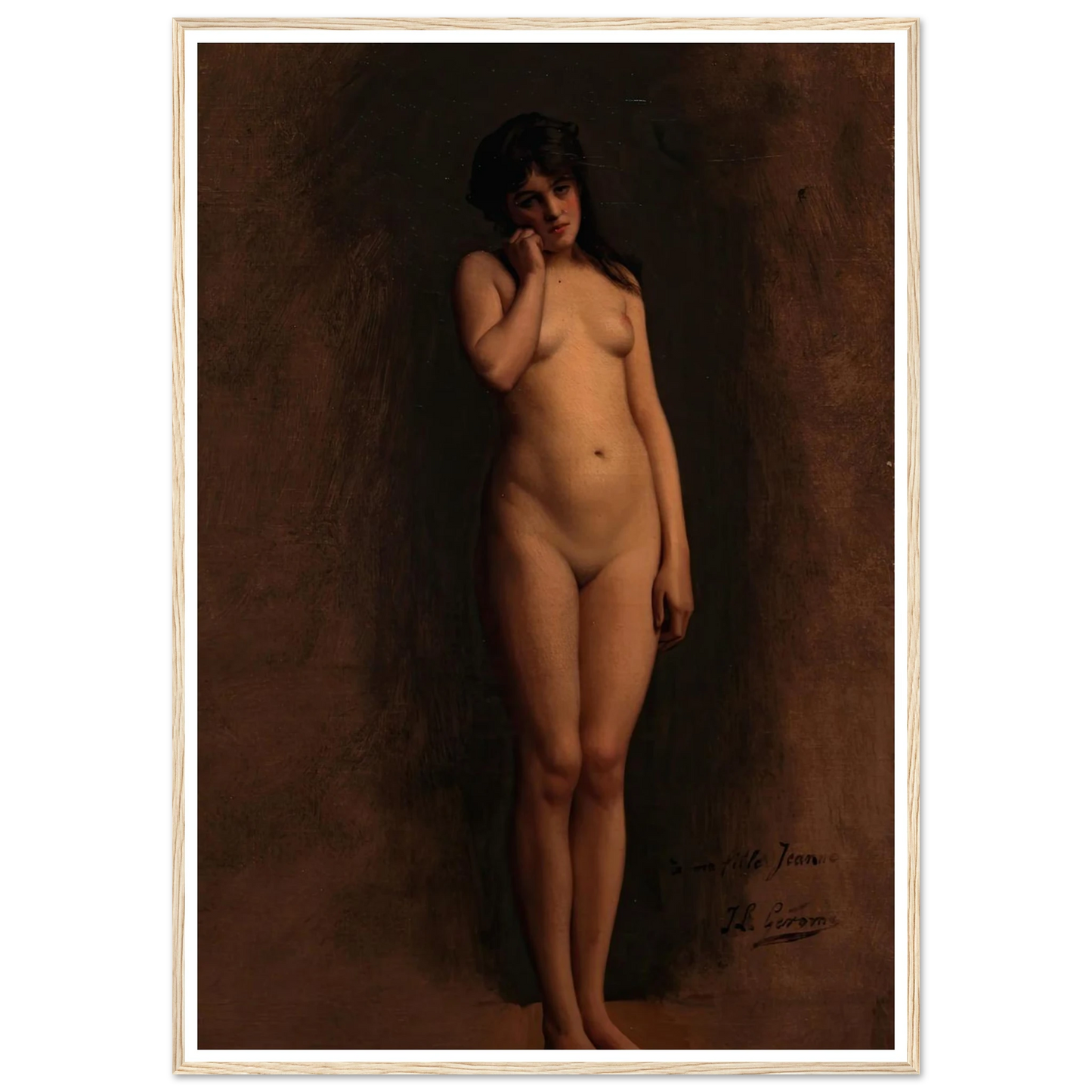 Study for Slave Market in Ancient Rome (1886) Art Print | Jean Leon Gerome - Framed Poster - 30x40 cm / 12x16″ - Black frame