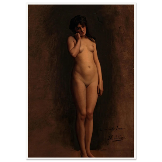 Study for Slave Market in Ancient Rome (1886) Art Print | Jean Leon Gerome - Framed Poster - 30x40 cm / 12x16″ - Black frame