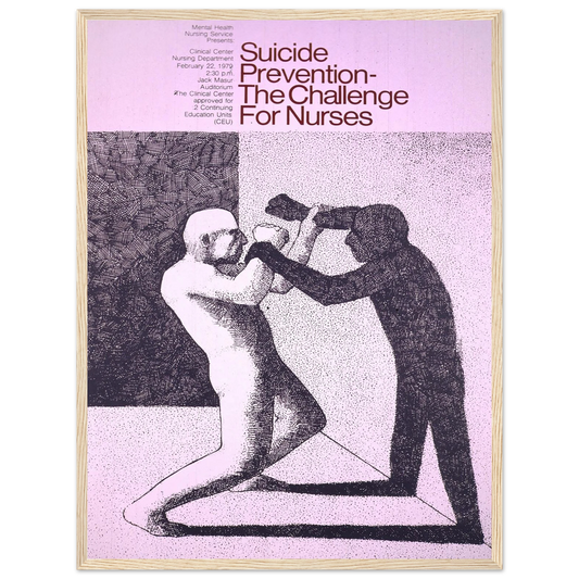 Suicide prevention; the challenge for nurses (1979) Art Print | National Institutes of Health - Framed Poster - 30x40 cm / 12x16″ - Black frame