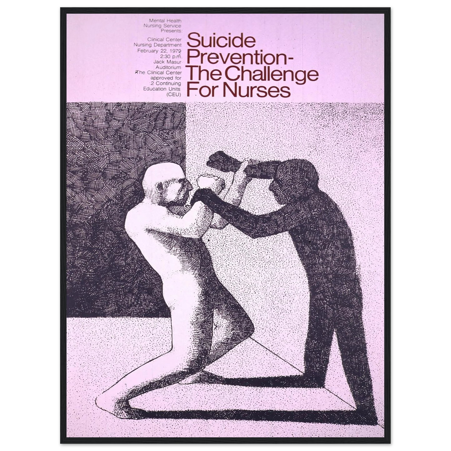 Suicide prevention; the challenge for nurses (1979) Art Print | National Institutes of Health - Framed Poster - 30x40 cm / 12x16″ - Black frame