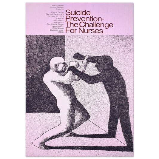 Suicide prevention; the challenge for nurses (1979) Art Print | National Institutes of Health - Framed Poster - 30x40 cm / 12x16″ - Black frame