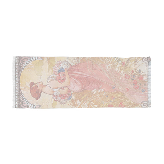 Summer (1900) | Alphonse Mucha Scarf – Art Nouveau Scarf - - 27" × 71'' -