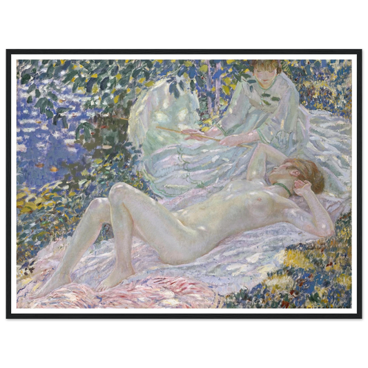 Summer (1914) Art Print | Frederick Carl Frieseke - Framed Poster - 30x40 cm / 12x16″ - Black frame