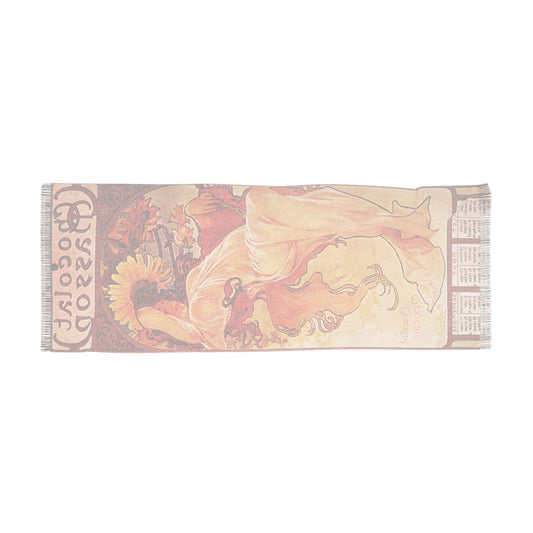 Summer | Alphonse Mucha Scarf – Art Nouveau Scarf - - 27" × 71'' -