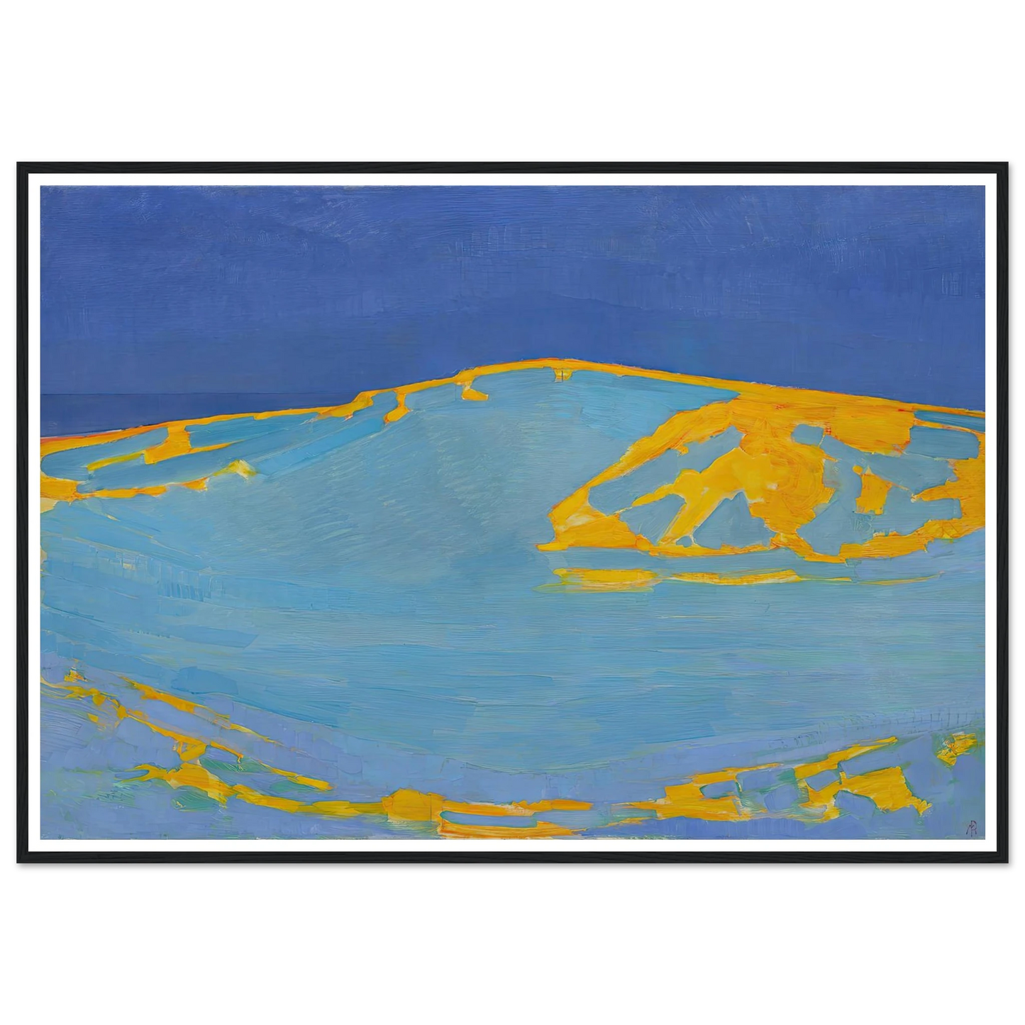Summer, Dune in Zeeland (1910) Art Print | Piet Mondrian - Framed Poster - 30x40 cm / 12x16″ - Black frame