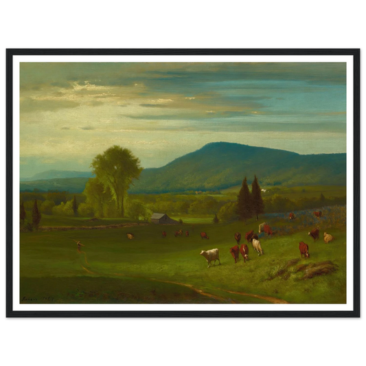 Summer in the Catskills (1867) Art Print | George Inness - Framed Poster - 30x40 cm / 12x16″ - Black frame