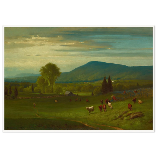 Summer in the Catskills (1867) Art Print | George Inness - Framed Poster - 30x40 cm / 12x16″ - Black frame