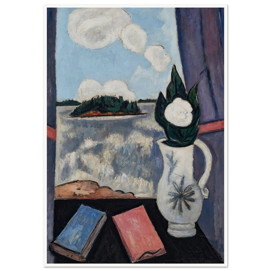 Summer Sea Window (circa 1939-40) Art Print | Marsden Hartley - Framed Poster - 30x40 cm / 12x16″ - Black frame