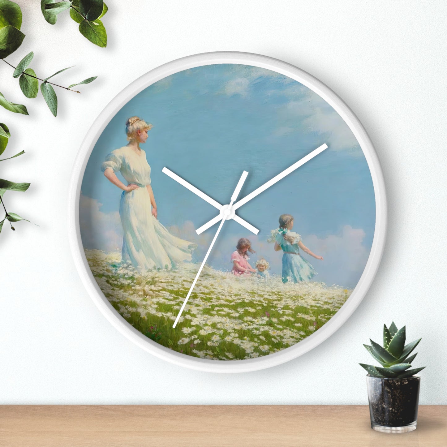 Summer Wall Clock | Charles Courtney Curran - White - White Base - 10"