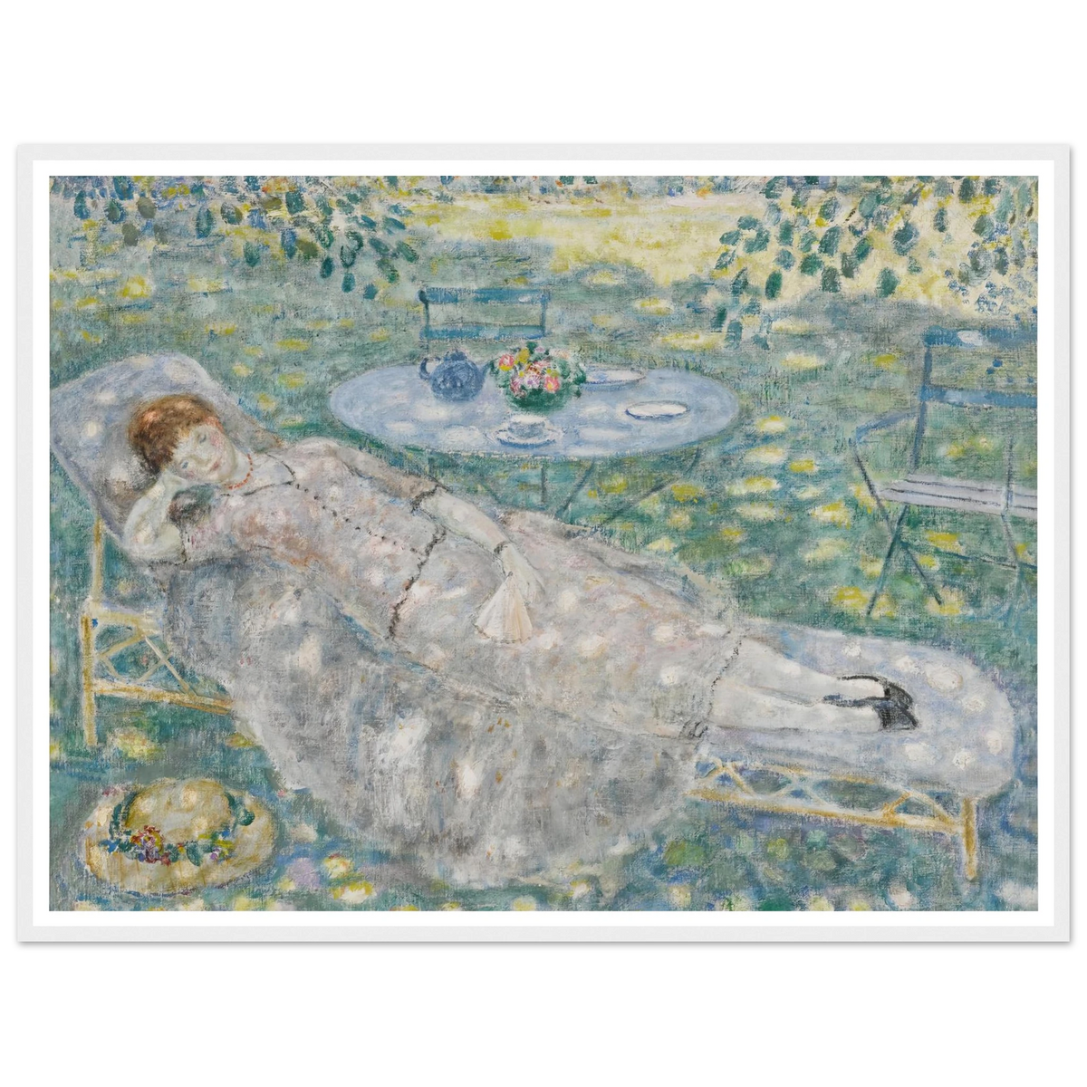 Sun Spots (circa 1926) Art Print | Frederick Carl Frieseke - Framed Poster - 30x40 cm / 12x16″ - Black frame