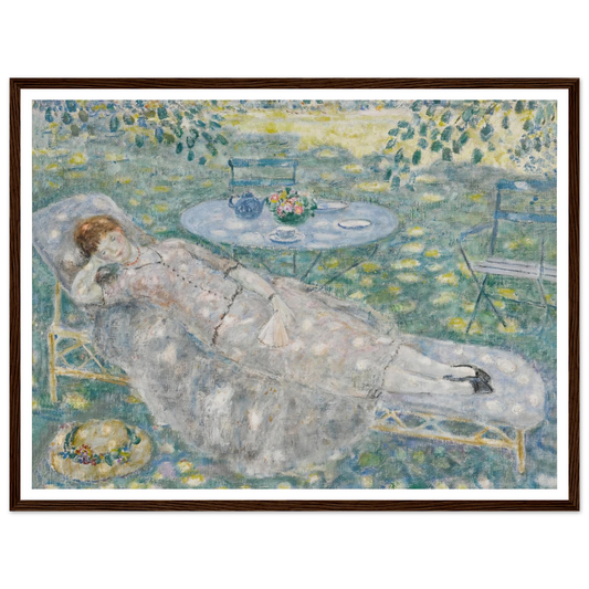 Sun Spots (circa 1926) Art Print | Frederick Carl Frieseke - Framed Poster - 30x40 cm / 12x16″ - Black frame