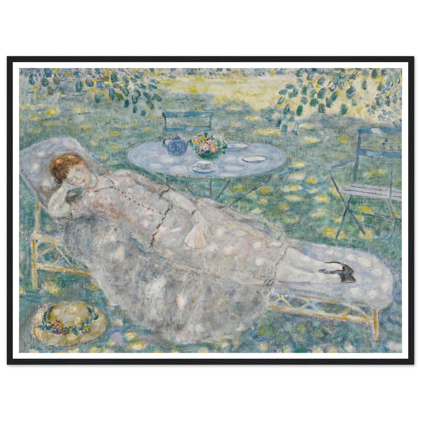 Sun Spots (circa 1926) Art Print | Frederick Carl Frieseke - Framed Poster - 30x40 cm / 12x16″ - Black frame