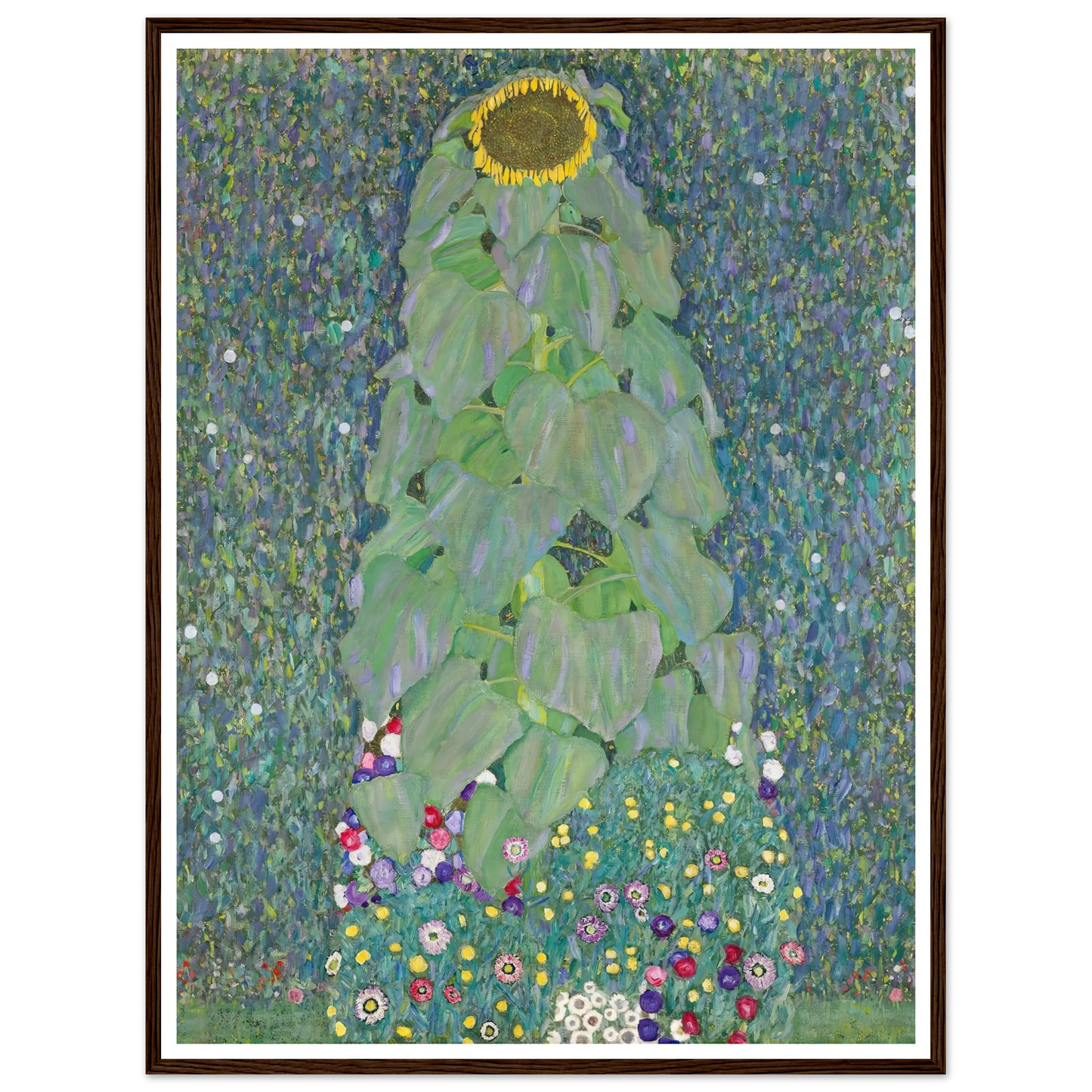 Sunflowers (1883) Art Print | Gustav Klimt - Framed Poster - 30x40 cm / 12x16″ - Black frame