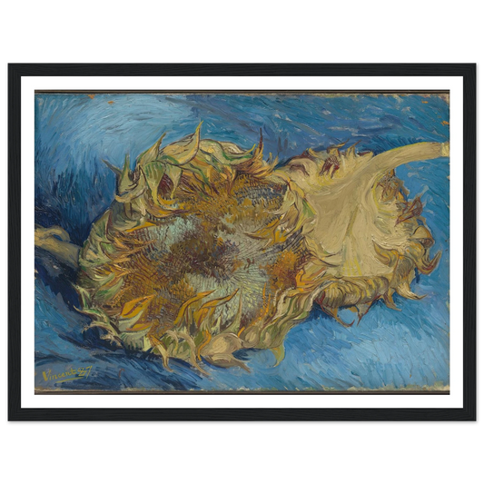Sunflowers (1887) Art Print | Vincent van Gogh - Framed Poster - 30x40 cm / 12x16″ - Black frame