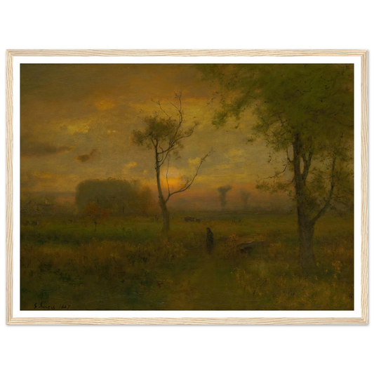 Sunrise (1887) Art Print | George Inness - Framed Poster - 30x40 cm / 12x16″ - Black frame