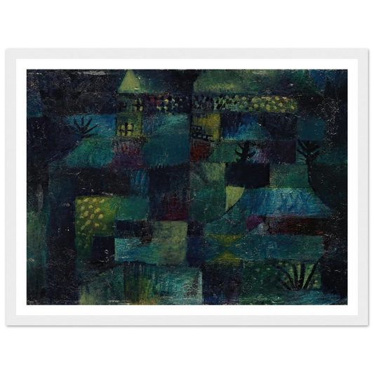 Terraced garden (1920) Art Print | Paul Klee - Framed Poster - 30x40 cm / 12x16″ - Black frame
