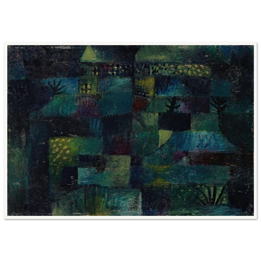 Terraced garden (1920) Art Print | Paul Klee - Framed Poster - 30x40 cm / 12x16″ - Black frame