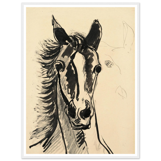 Tête de cheval (1930-35) Art Print | Francis Picabia - Framed Poster - 30x40 cm / 12x16″ - Black frame